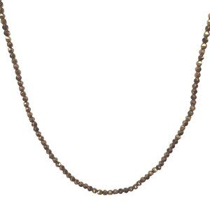 Vintage Gold and Bronze Faceted Bead Necklace